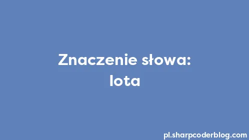 Znaczenie słowa: Iota - Thumbnail