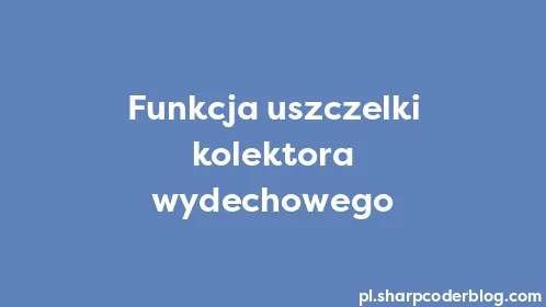 Funkcja uszczelki kolektora wydechowego - Thumbnail