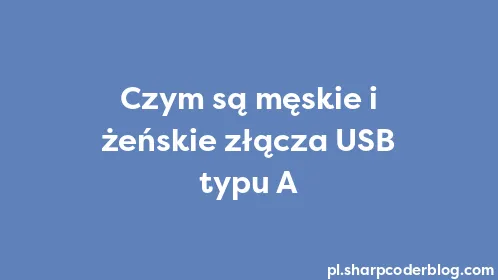 Czym są męskie i żeńskie złącza USB typu A - Thumbnail
