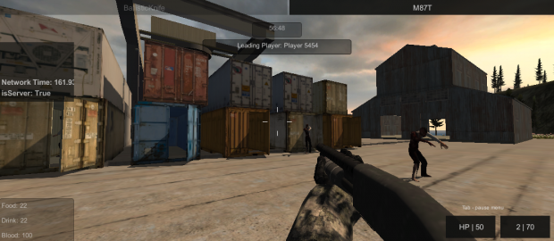 Zrzut ekranu z gry Unity FPS