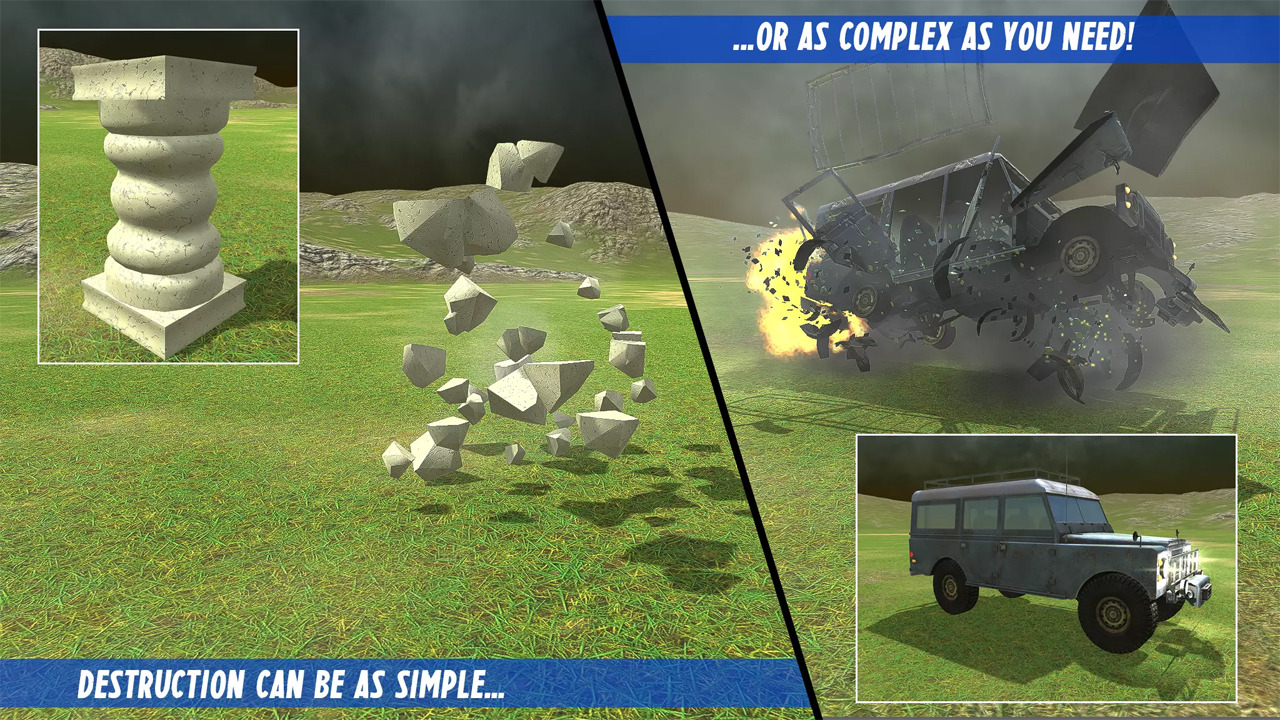 DestroyIt - System zniszczenia - Pakiet Unity Asset Store.