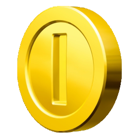 Przezroczysty obraz złotej monety