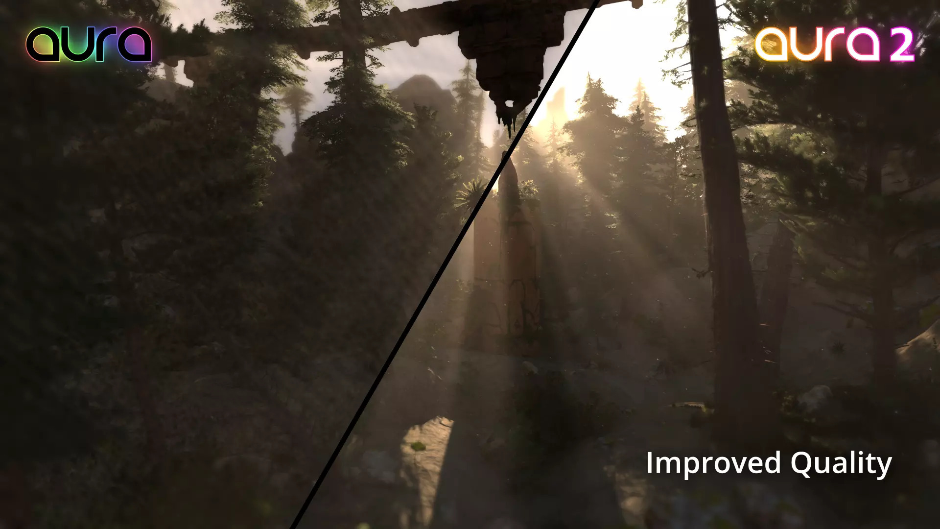 Aura 2 — wolumetryczne oświetlenie i mgła