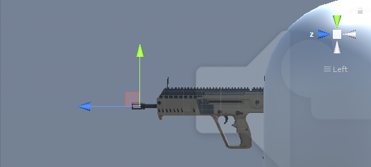 Konfiguracja obiektu Weapon Fire Point w Unity.