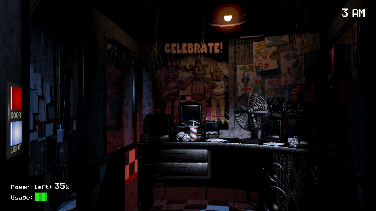 Zrzut ekranu z gry Five Nights at Freddy's.